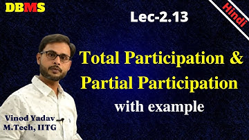 L2.13 | Participation Constraints in DBMS | Total Participation | Partial Participation in DBMS