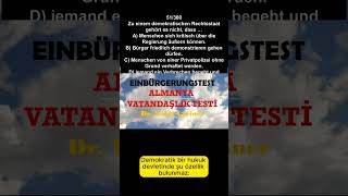 Almanya Vatandaşlık Testi -51 #einbürgerungstest