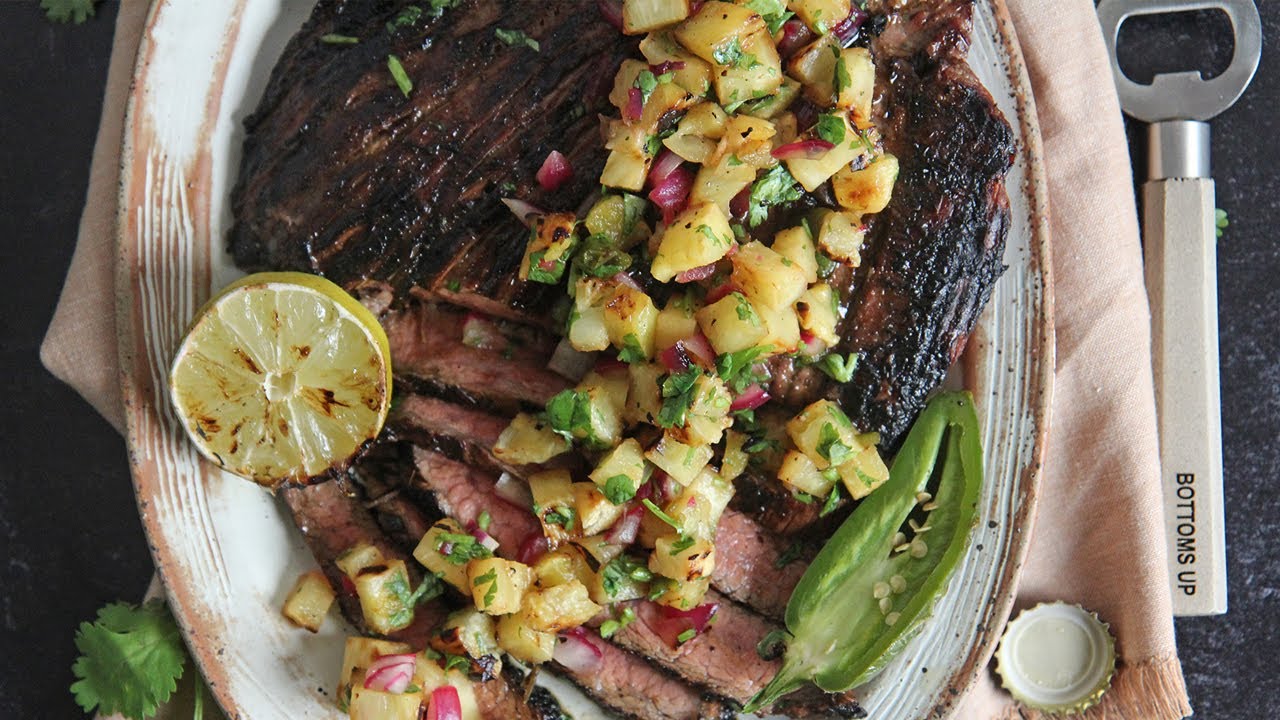 Grilled Steak with Pineapple Salsa | Laura in the Kitchen