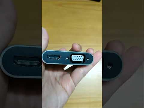 USB type C to HDMI and VGA connector #shorts #gadgets