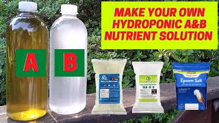 Make Your Own Hydroponic Nutrient Solution At Home | DIY A&B Nutrient Solution | DIY Hydroponics