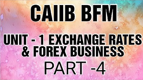 CAIIB|BFM|UNIT 1-EXCHANGE RATES AND FOREX DERIVATIVES PROBLEMS