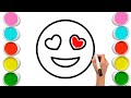 Heart emoji drawing for kids / emoji drawing for kids / drawing for begginers / love drawing 