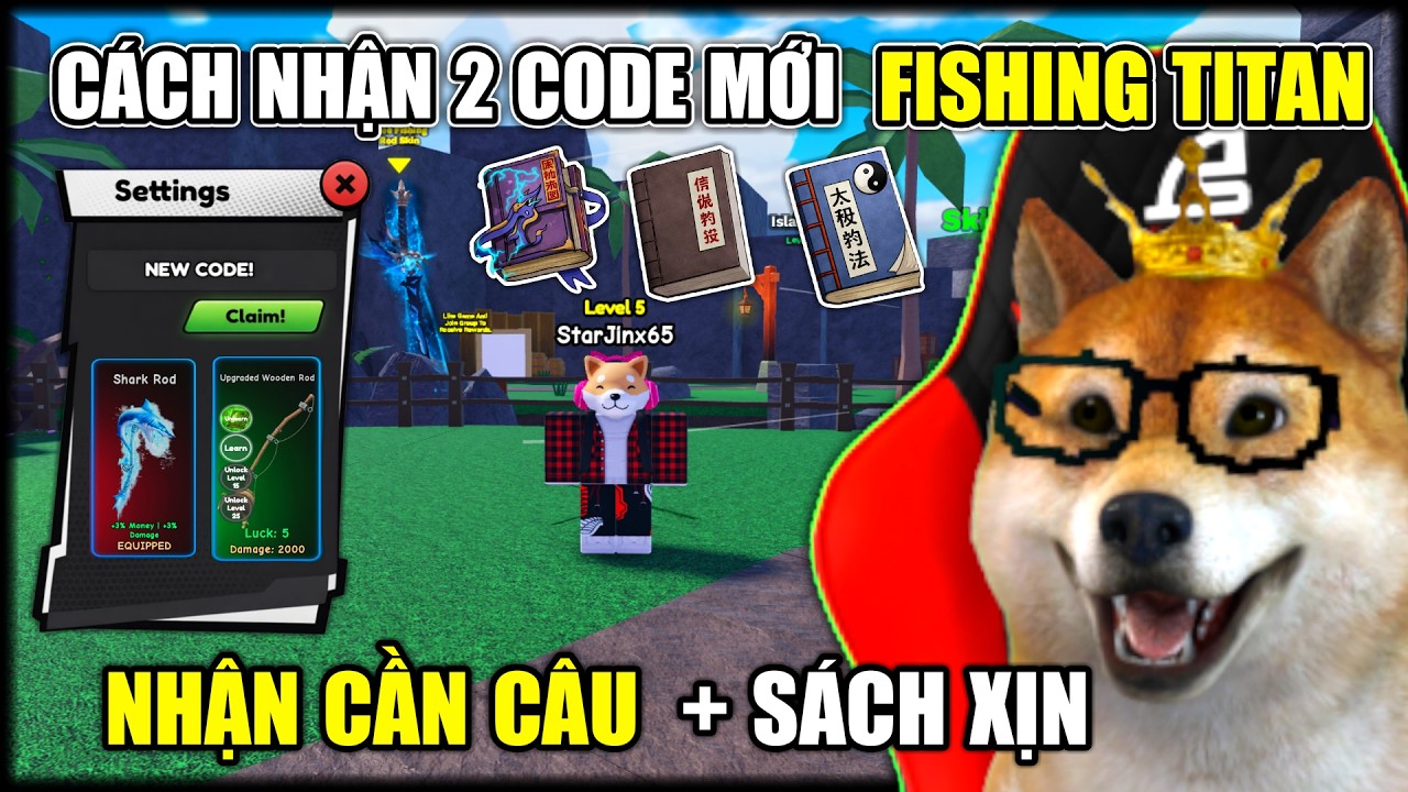 Cách Nhận 2 CODE Mới Trong Titan Fishing (Câu Cá Vạn Cân) Lấy Cần Câu Xịn | Roblox