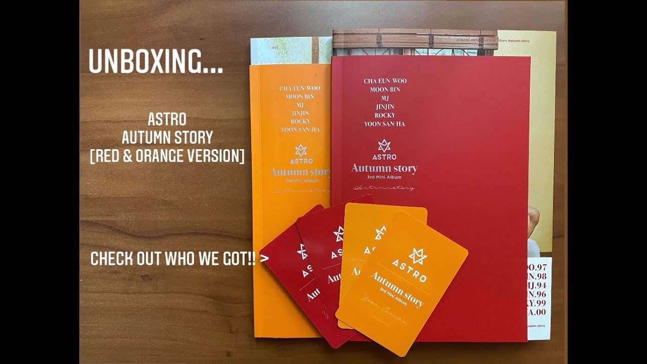 Unboxing Astro 3rd Mini Album - Autumn Story [Red & Orange Versions]