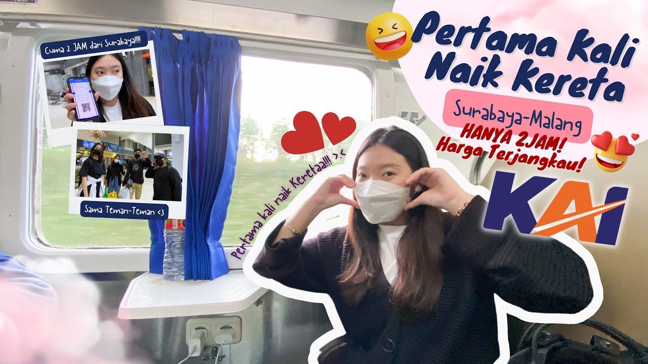 #YESVLOG Naik Kereta dari SURABAYA-MALANG cuma 2JAM!🚇✨KAI EKONOMI😍Stasiun Gubeng❤️|| Vajra Yeshie