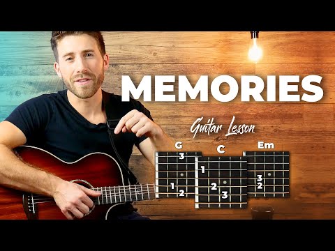Memories - Maroon 5 Guitar Tutorial (Lesson) For Beginners // Easy Chords