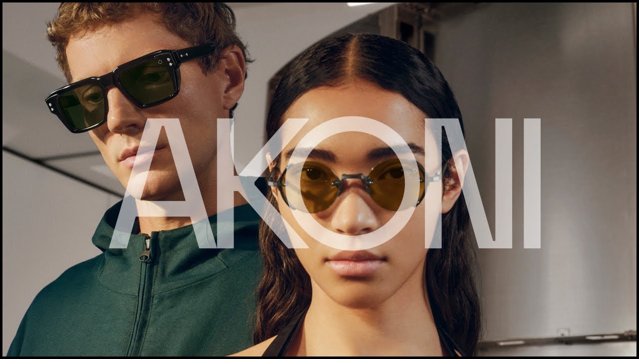 サングラス AKONI SS25 Woman SUNGLASSES (AKS-102A-55 BLK BLACK) Akoni Eyewear | SS25 Campaign | AstroVenture - YouTube