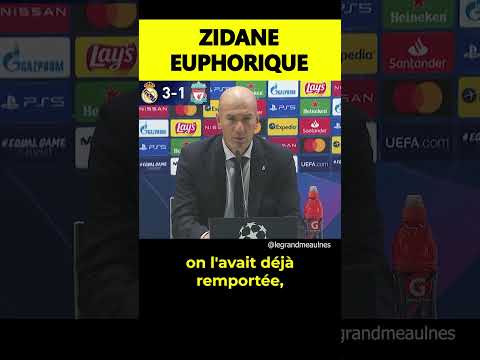 Zidane euphorique après sa 3è Ligue des Champions consécutive à la tête du Real Madrid (2018)