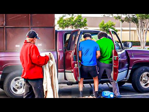 Double Peeing On Strangers' Cars Prank!