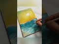 EASY Nature Painting for Beginners Sunset and Sea Waves #acrylicpainting #watercolor #art
