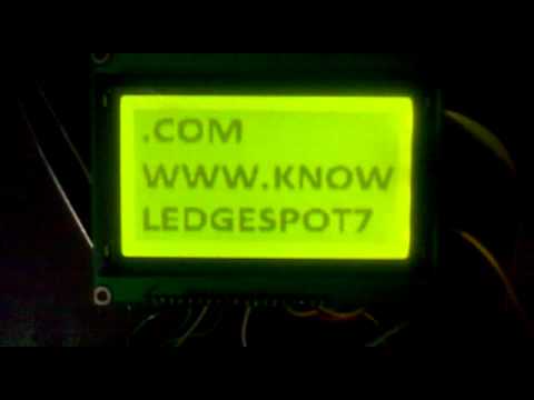 MOVING TEXT DISPLAY ON 128x64 LCD WITH ATMEGA 32,www.KnowledgeSpot7.com