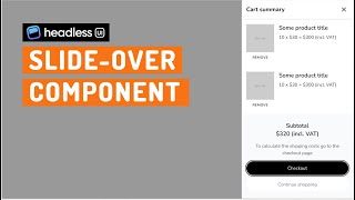 Slide-over dialog with HeadlessUI and VueJS