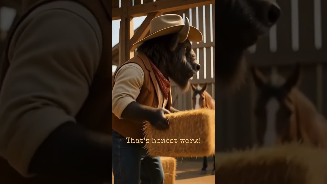 What If a Buffalo Was a Cowboy? 🦬🤠 | Animals at Work