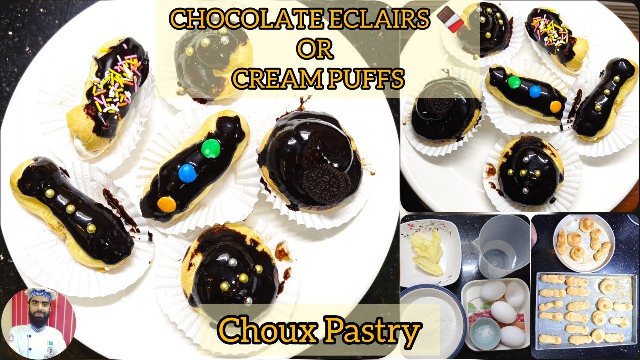 Perfect Chocolate Eclairs/Cream Puffs Foolproof Recipe Choux Pastry