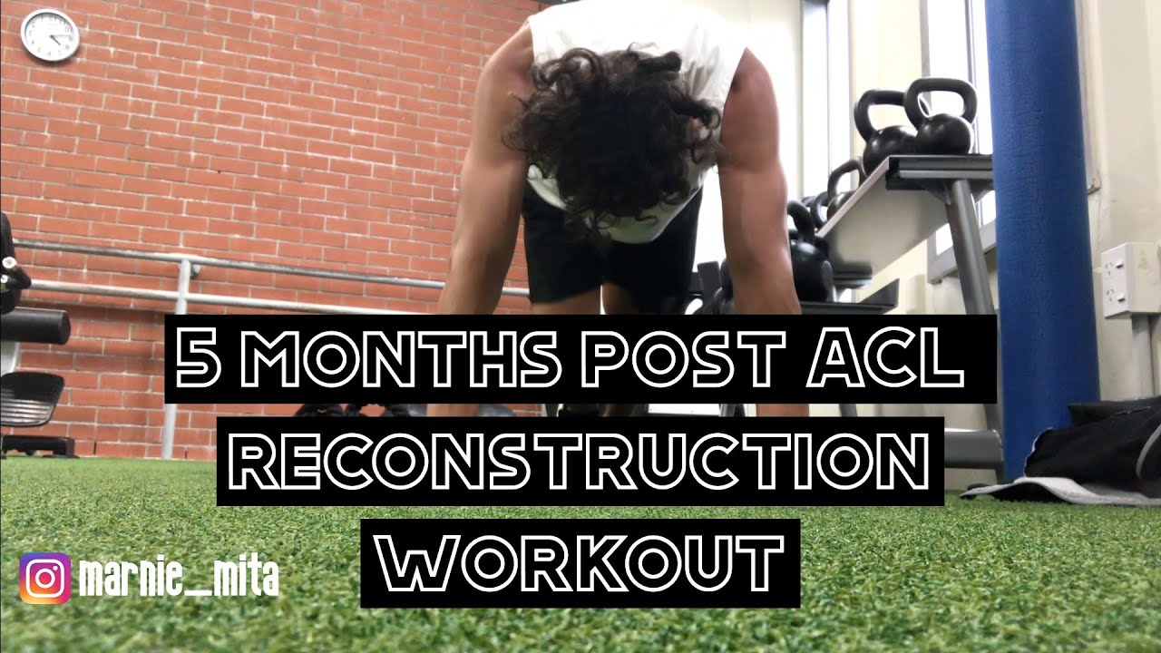Ruptured ACL Workout 5 Months Post Surgery Box jumps, Running and