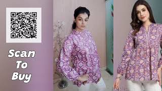 “Trendy Purple Floral Top Under ₹300 🌸 | Meesho Try On Haul | Stylish Cotton Kurti/Tunic Review” screenshot 2