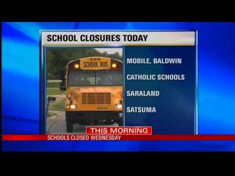 Alabama school closings and delays today because of winter weather