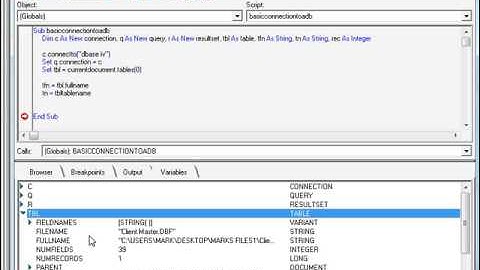 Connect to a table using Lotus script