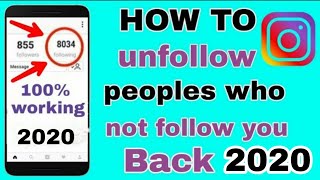 how to unfollow people who are not follow me - does not follow back instagram