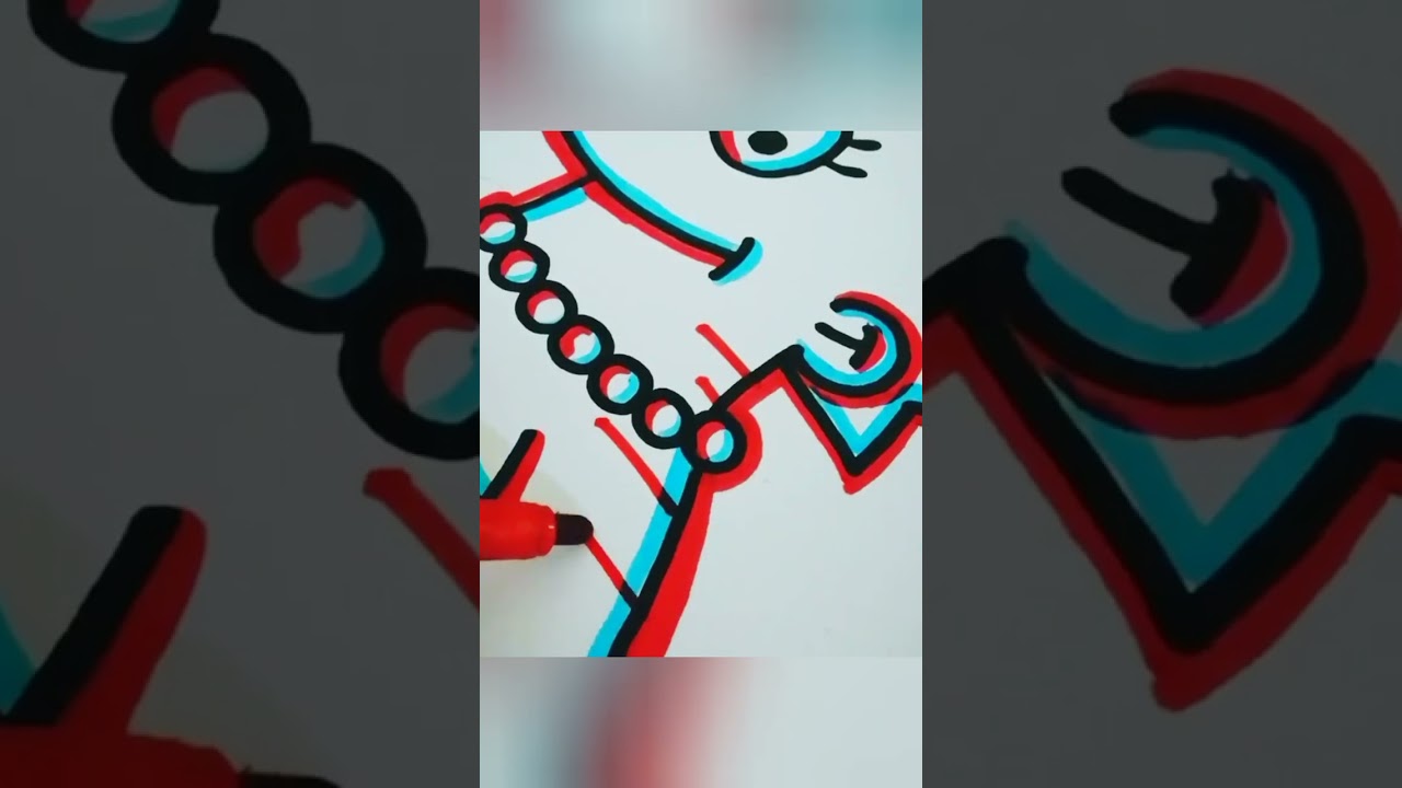 How To Draw Glitch Effect! #drawing #shorts #painting - YouTube