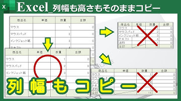 【列幅も高さもそのままコピー】Excelで、列幅も高さもそのままコピーする方法をご紹介します。
