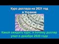 Какой ожидать курс доллара на 2021 год в Украине, и почему доллар упал в декабре 2020 года