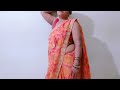 sleeveless blouse wearing in daily wear style saree || daily wear style saree draping in 4 minutes