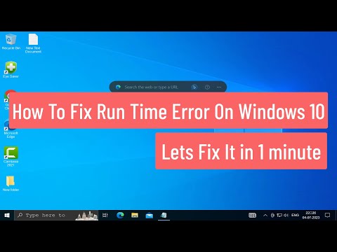 How To Fix Run Time Error On Windows 10