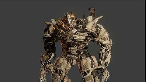 Transformers Dark of the Moon Megatron animation test [Blender]