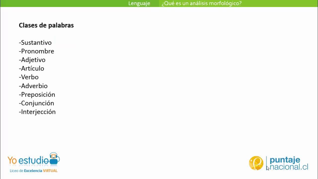 Que Es Un Analisis Morfologico Youtube