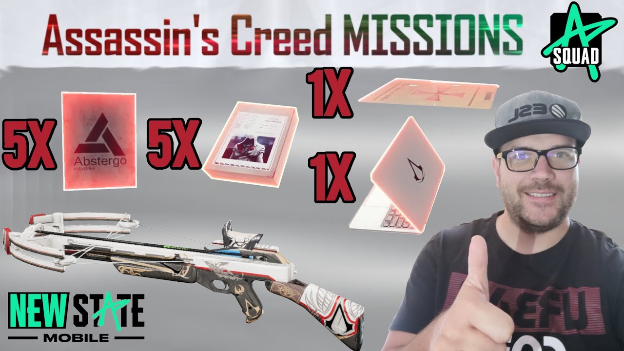 ✔️Руководство по миссиям Assassin's Creed - Бесплатный скин для арбалета | New State Mobile
