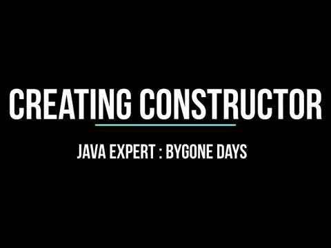 E5 Creating Constructors by Java Expert