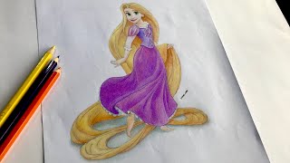 Drawing princess Rapunzel - Tangled |timelapse |Shai ArtSketch