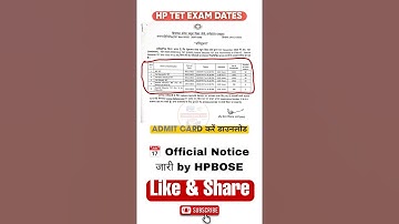 HP TET EXAM DATES NOV 2025 | HPBOSE Latest Updates 🤔