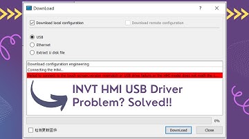 Invt HMI Download Error?? Solved!! USB Driver Update