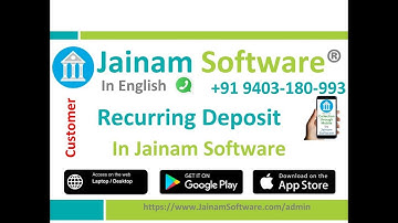 Recurring Deposit Creation | RD Account Setup | Loan & Deposit Management Software | Jainam Software