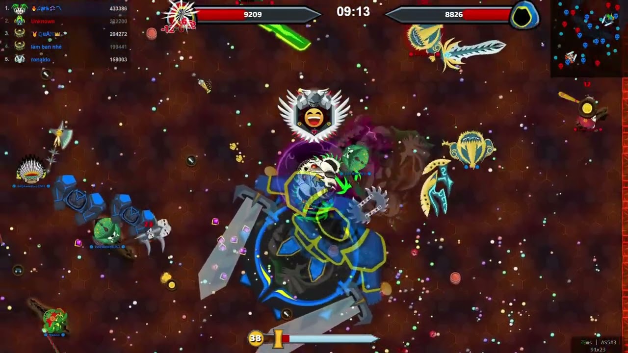 Evowars.io🕹️ Cân team bạn nhưng không thể cân lũ bot nhỏ!