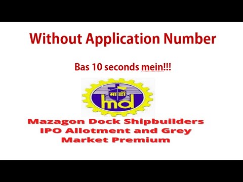Check Mazagon Dock IPO Allotment Status | Without Application Number