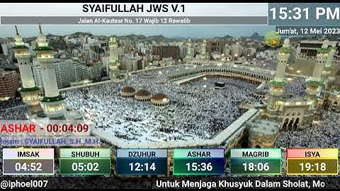 SYAIFULLAH JWS - JAM WAKTU SHOLAT TV LED UNTUK MASJID / MUSHOLLAH / RUMAHAN