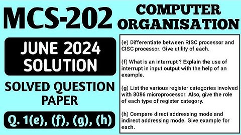P2- 1(e), (f), (g), (h) | MCS 202 June 24 | MCS 202 Solved Question Paper | MCS 202 Important Ques