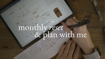 april plan with me & monthly reset ✸ small business goal setting & planning social media content