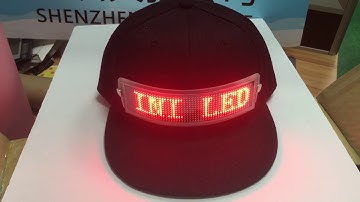 Newest Cap Lighting Message Cap LED Cap Ad Cap  Flashing Slogan Cap