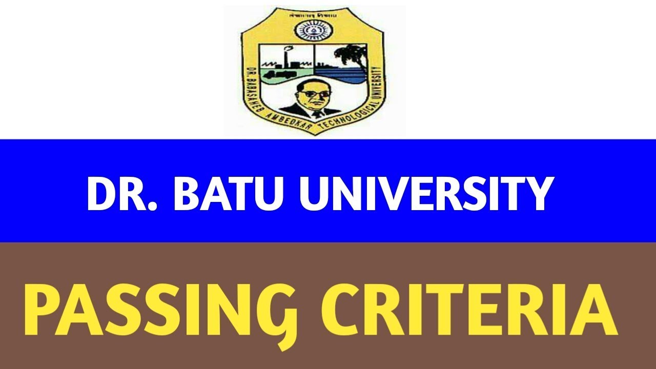 Dbatu university passing criteria academic calendar 201920 , Watch