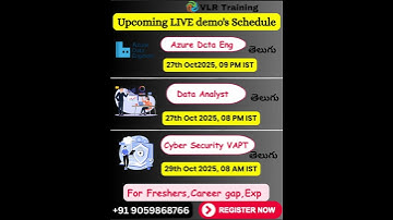 VLR Training OCT 2025 Demos: Azure, Data Analyst, React & More! 🚀