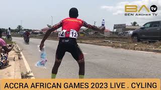 ACCRA AFRICAN GAMES 2023: CYLING CONTEST ONGOING LIVE FROM ABLEKUMA POKUASE INTERCHANGE ROAD screenshot 4