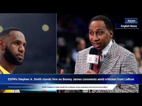 ESPN's Stephen A. Smith stands firm on Bronny James comments amid criticism  from LeBron - YouTube