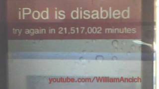 iPod Glitch - Disabled for over 21,000,000 minutes