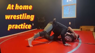 Mom vs. son wrestling/Bjj practice