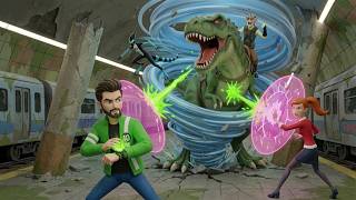 (Fan-Made 2D Animation) Ben 10 Alien Force - Dr. Animo with Mutant T-Rex Fight XLR8 ruined station